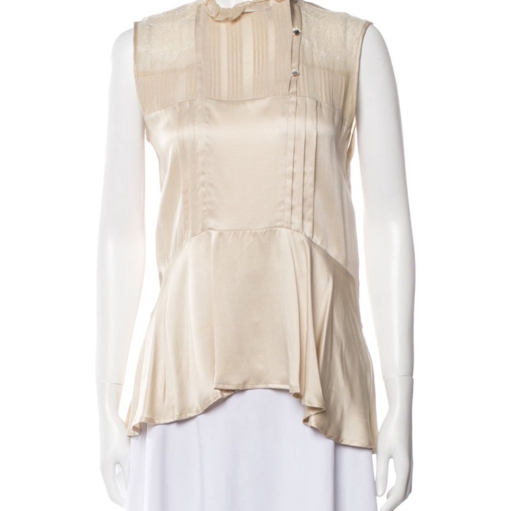 Belstaff Silk Sleeveless Peplum Top